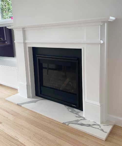Interior house painting - fireplace